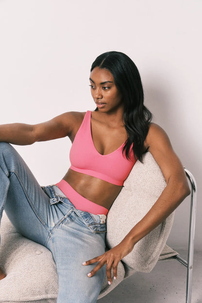 Women Secret Coral Women Coral Plain Clean Cut Halterneck Top SKU: 4023897_63 Image 05