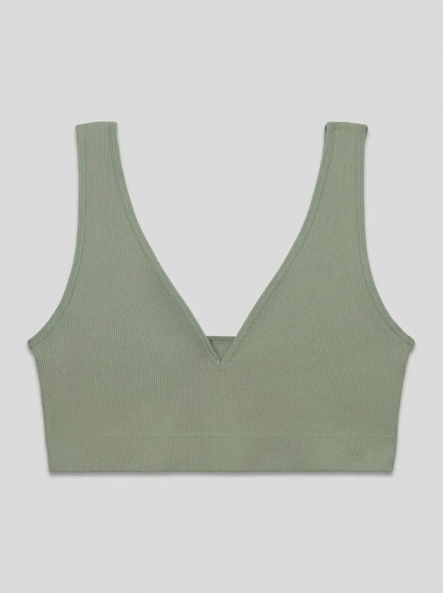 Women Secret Light Khaki Women Khaki Plain Clean Cut Halterneck Top SKU: 4023898_93 Image 00