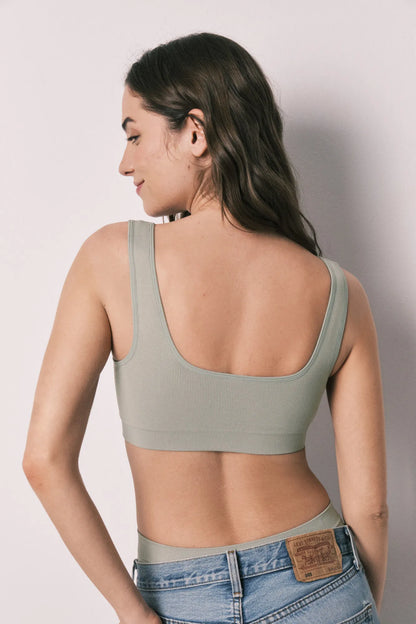 Women Secret Light Khaki Women Khaki Plain Clean Cut Halterneck Top SKU: 4023898_93 Image 06