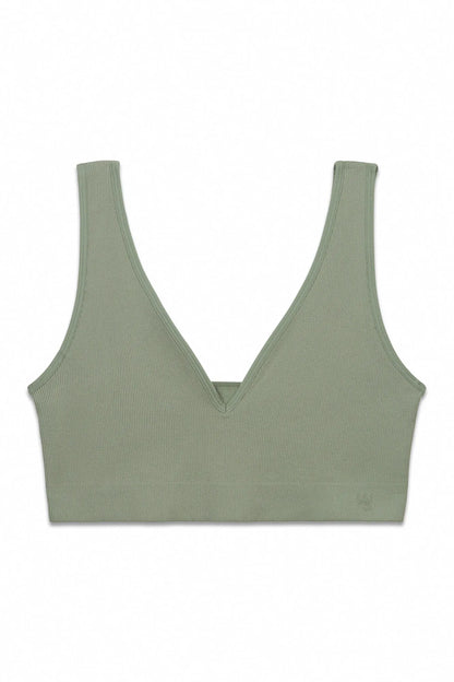 Women Secret Light Khaki Women Khaki Plain Clean Cut Halterneck Top SKU: 4023898_93 Image 07
