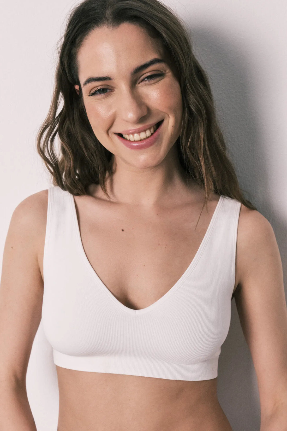 Women Secret Ivory Women White Plain Clean Cut Halter Top SKU: 4023899_96 Image 02