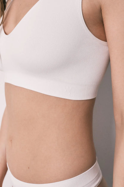 Women Secret Ivory Women White Plain Clean Cut Halter Top SKU: 4023899_96 Image 03