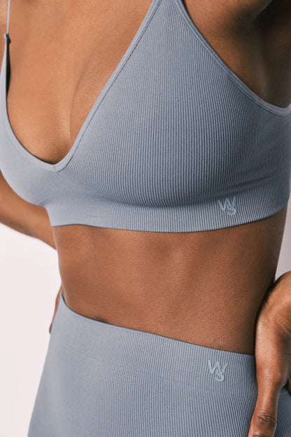 Women Secret Light Blue Women Blue Plain Seamless Triangle Top SKU: 4023900_18 Image 03