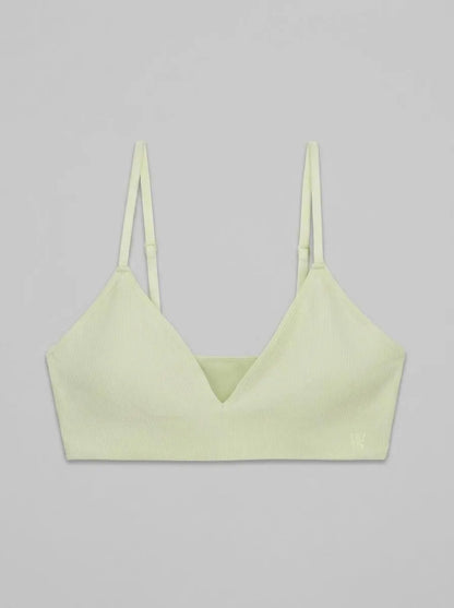 Women Secret Green Women Green Seamless Plain Triangle Top SKU: 4023901_25 Image 00