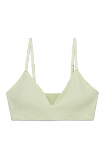 Women Secret Green Women Green Seamless Plain Triangle Top SKU: 4023901_25 Image 09