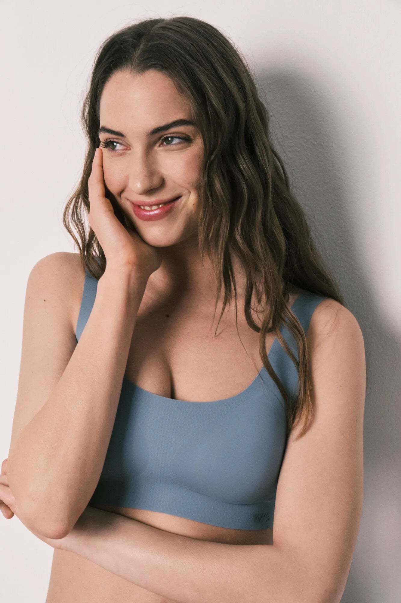 Women Secret Light Blue Women Blue Microfibre Plain Clean Cut Top SKU: 4023939_18 Image 03