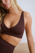Women Secret Maroon Women Burgundy Plain Clean Cut Halterneck Top SKU: 4023942_69 Image 07