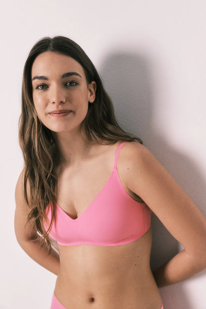 Women Secret Coral Women Coral Plain Clean Cut Triangular Top SKU: 4023945_63 Image 02