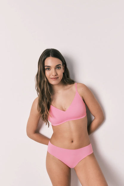 Women Secret Coral Women Coral Plain Clean Cut Triangular Top SKU: 4023945_63 Image 07