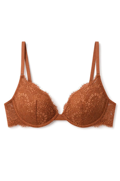 Women Secret Medium Brown Women Brown Lace Push-Up Bra GORGEOUS in Different Cup Sizes SKU: 4024236_31 Image 05