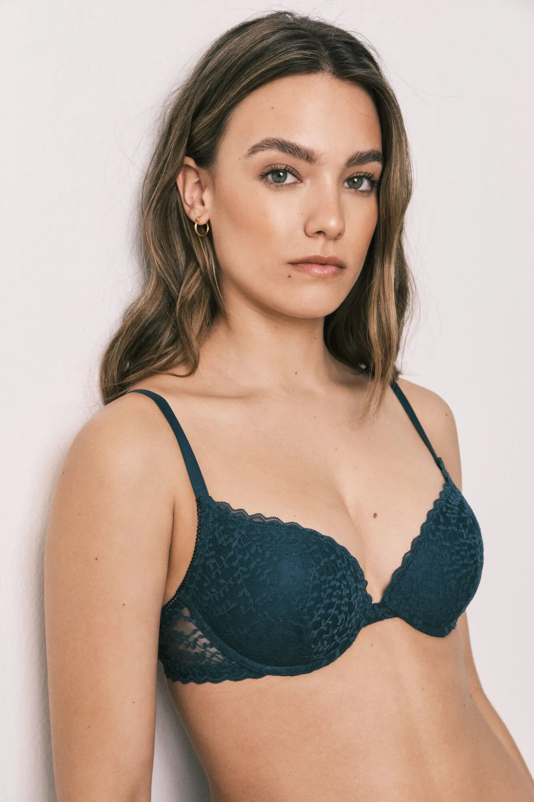 Women Secret Bottle Women Dark Green Lace Push-Up Bra GORGEOUS in Different Cup Sizes SKU: 4024256_20 Image 01