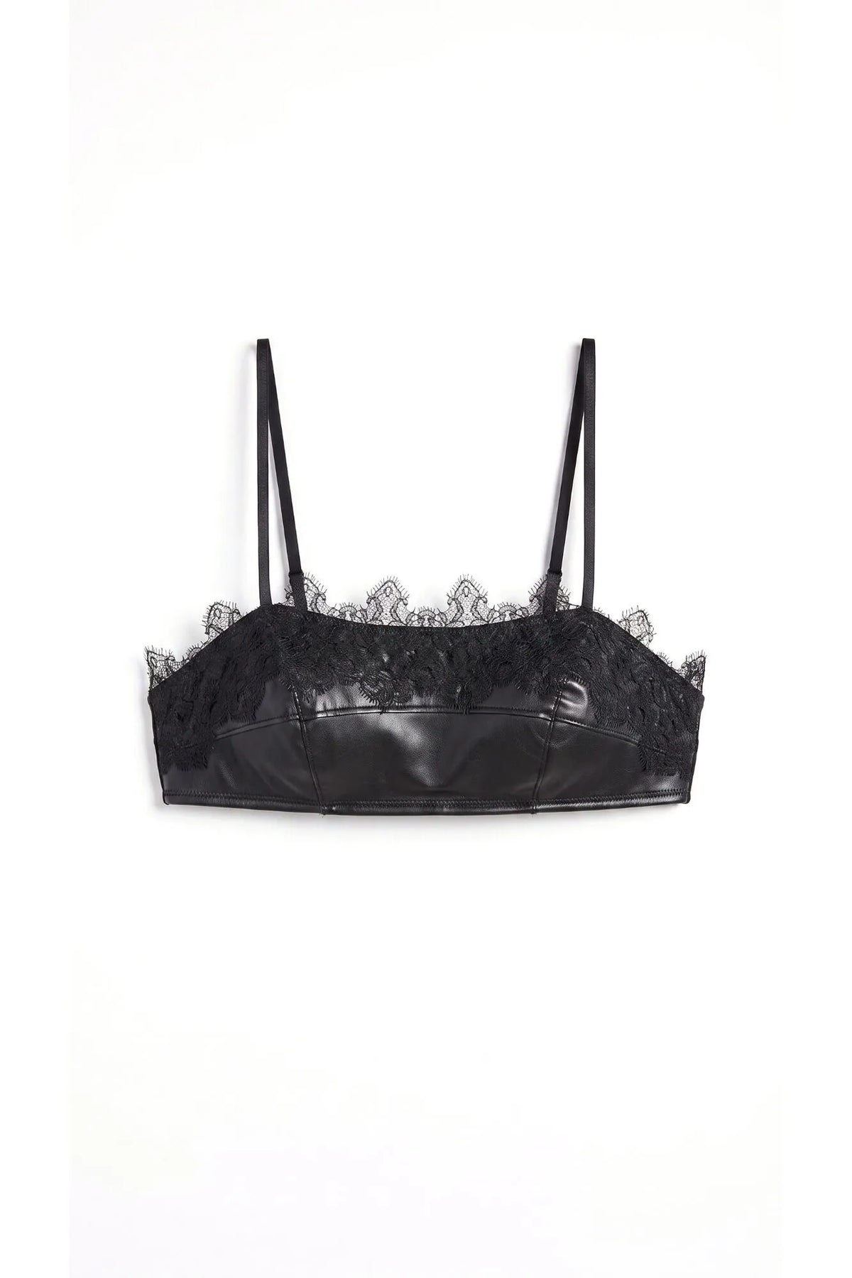 Women Secret Black Women Black Lace Horizontal Top Bra SKU: 4024350_01 Image 06
