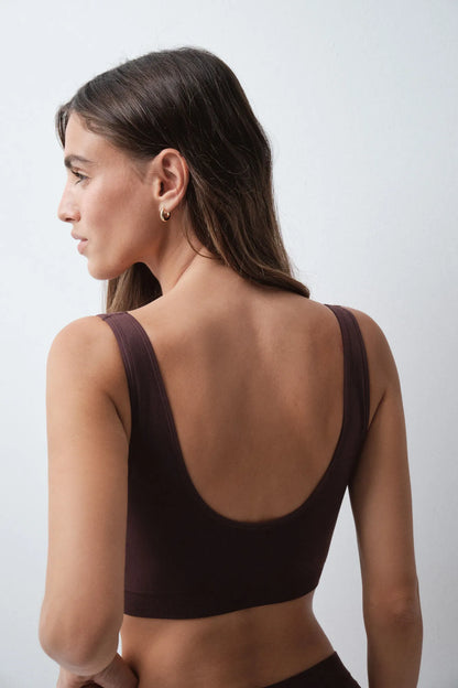Women Secret Medium Brown Women Brown Microfibre Foam Top Bra SKU: 4024359_31 Image 03