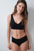 Women Secret Black Women Black Microfibre Halterneck Top Bra SKU: 4024361_01 Image 01