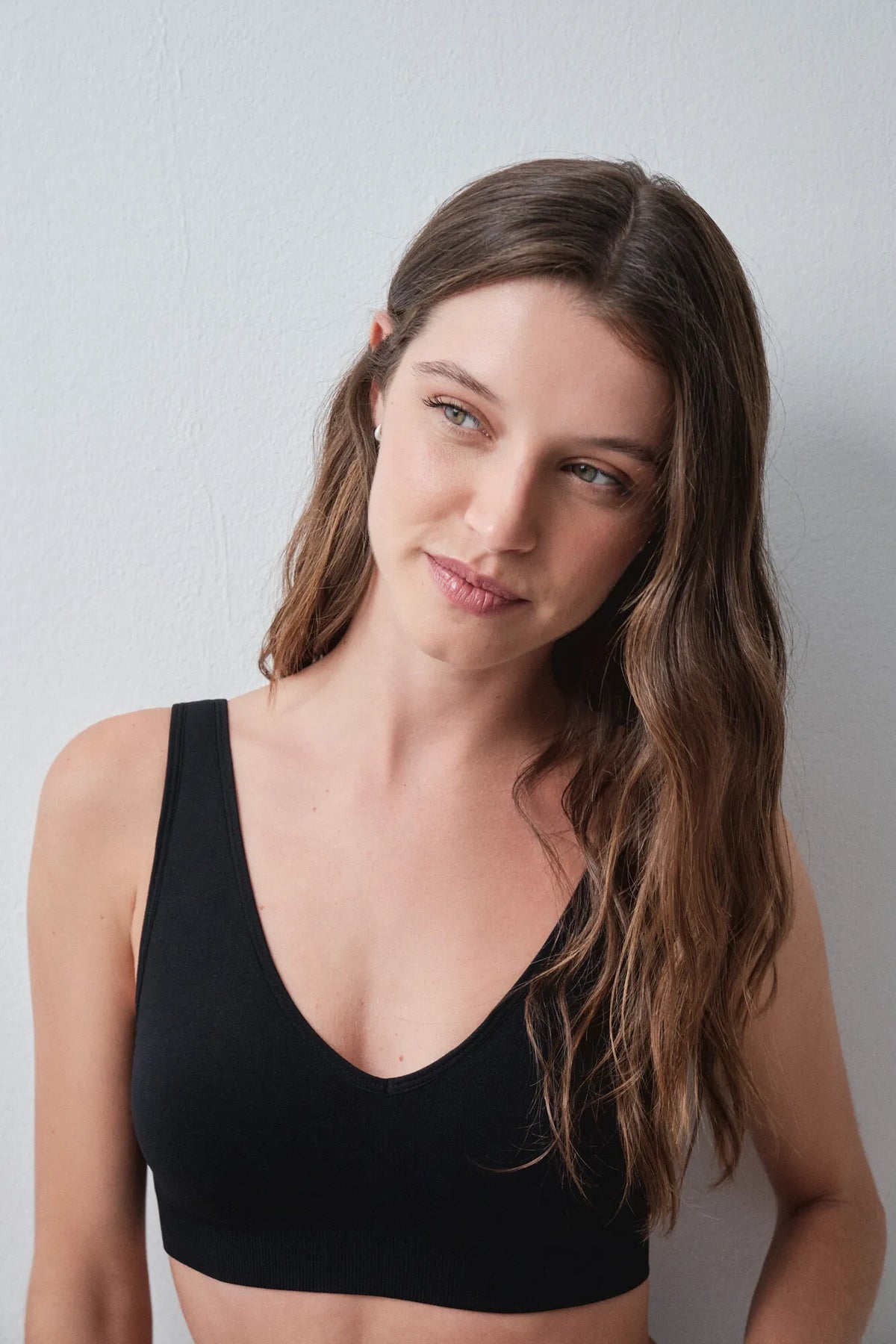 Women Secret Black Women Black Microfibre Halterneck Top Bra SKU: 4024361_01 Image 03