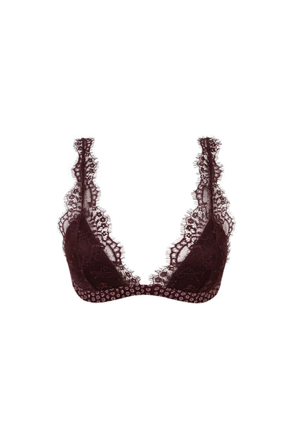 Women Secret Wine Women Burgundy Lace Padded Halterneck Bra SKU: 4024394_68 Image 05