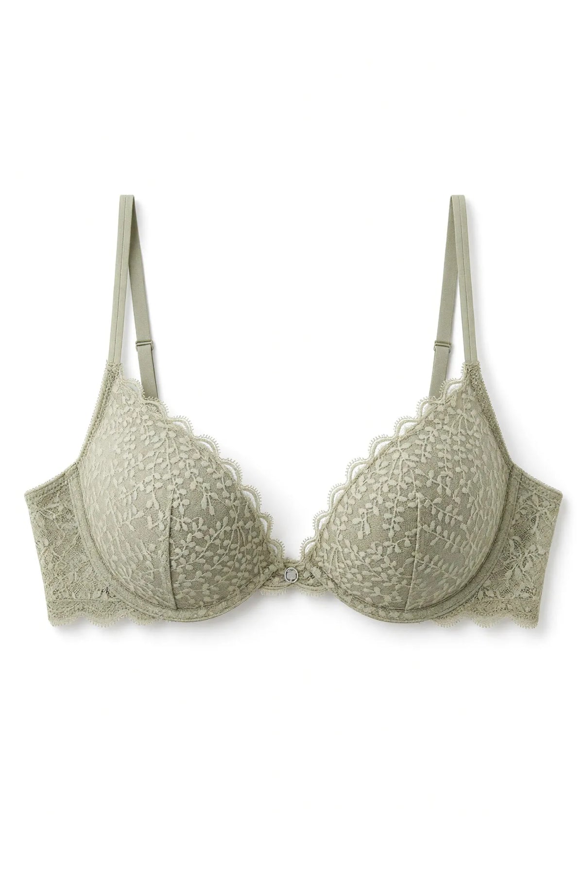 Women Secret Light Khaki Women Gorgeous Khaki Lace Push Up Bra SKU: 4024399_93 Image 05