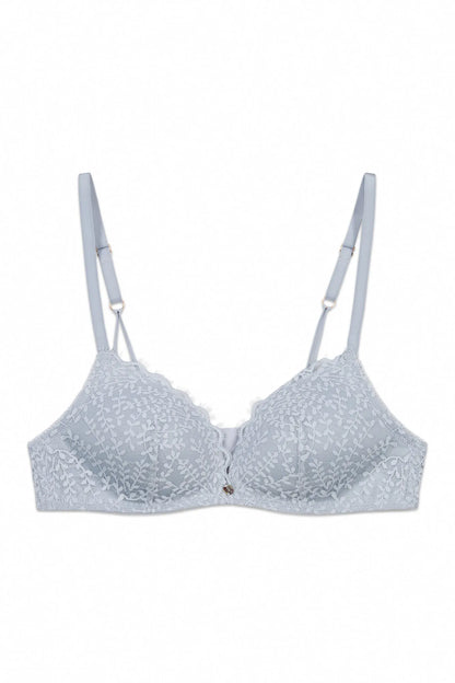Women Secret Light Blue Women CHARMING Blue Lace Padded Triangle Bra in Different Cup Sizes SKU: 4024407_17 Image 05