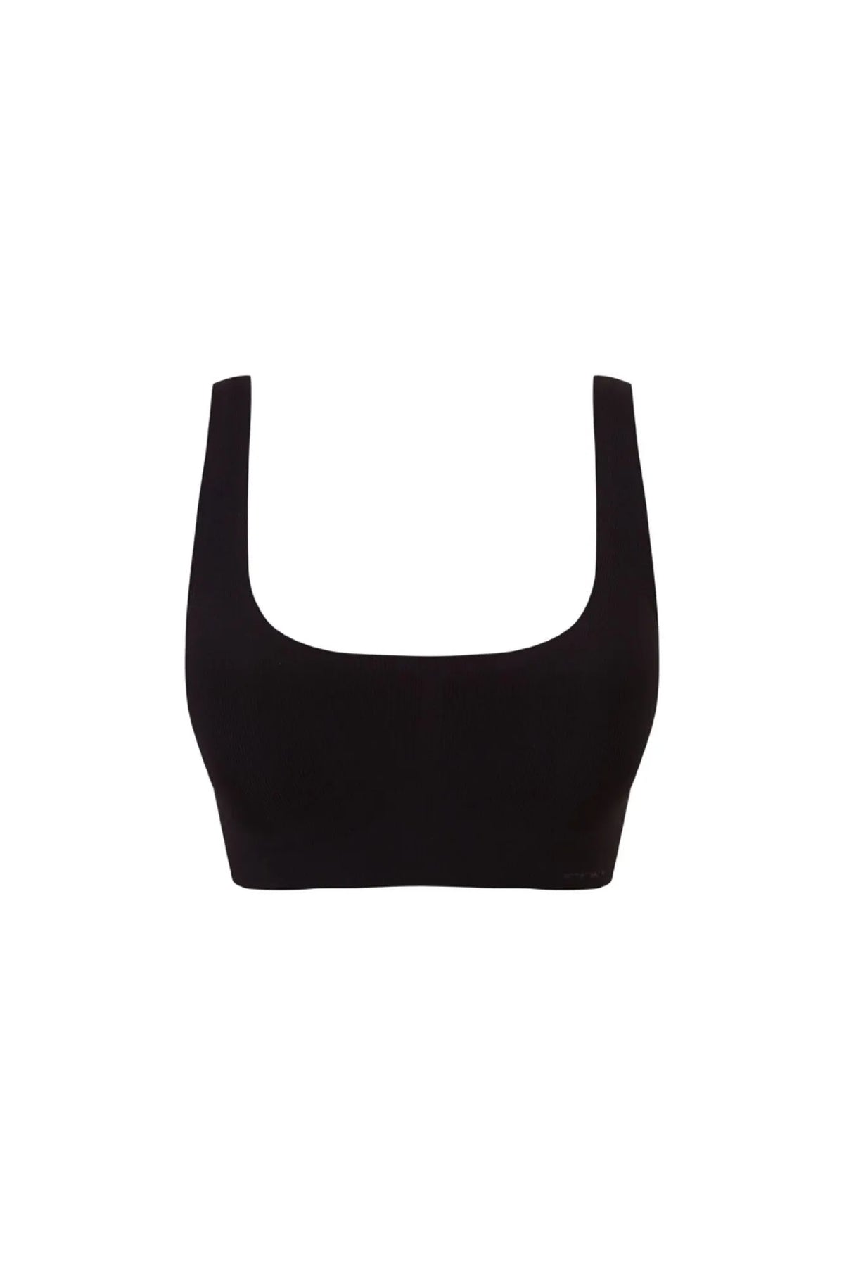 Women Secret Black Women Black Ribbed Microfibre Foam Top Bra SKU: 4024429_01 Image 05
