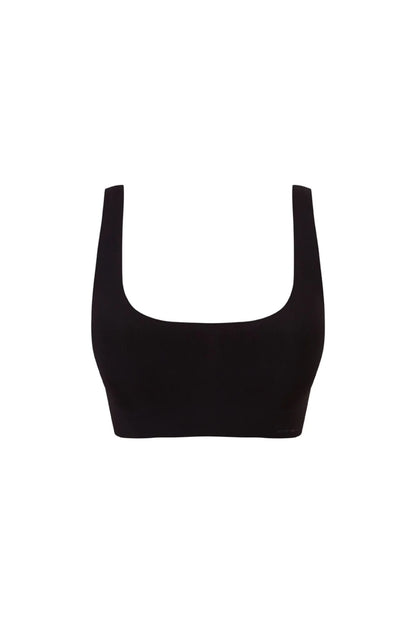 Women Secret Black Women Black Ribbed Microfibre Foam Top Bra SKU: 4024429_01 Image 05