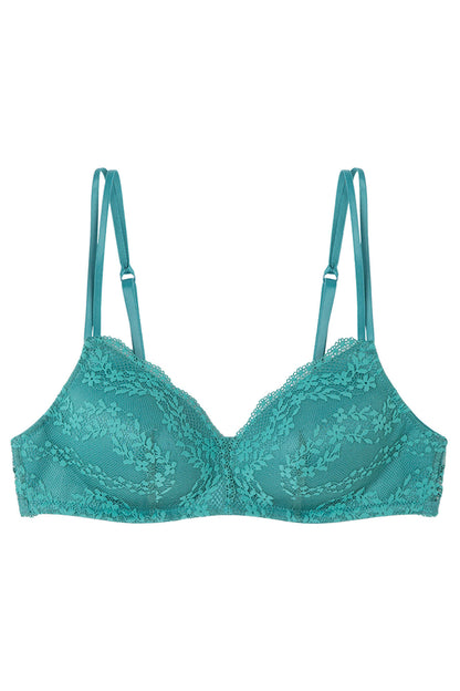 Women Secret_CHARMING Green Padding Lace Triangle Bra in Defferent Cup Sizes_4029229_22_07