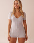 La Vie en Rose_Seashell Print Lace Trim Super Soft Romper_40300056_P00422_01