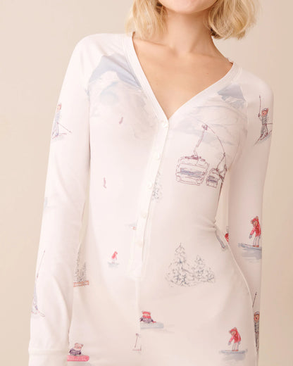 La Vie en Rose_Snow White Ski Placement_Apr�s-Ski Print Super Soft Long Sleeve Jumpsuit_40300063_P10549_03