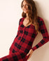 La Vie en Rose_Savvy Red Buffalo Plaid_Buffalo Plaid Super Soft Long Sleeve Jumpsuit_40300066_P60428_01