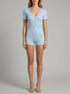 La Vie en Rose Windsurfer Rabbit Women Bunny Print Super Soft Short Sleeve Romper SKU: 40300068_P40532 Image 00