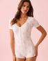 La Vie en Rose_Snow White Pink Teddy_Spa Time Teddy Print Super Soft Short Sleeve Rompe_40300069_P10573_01