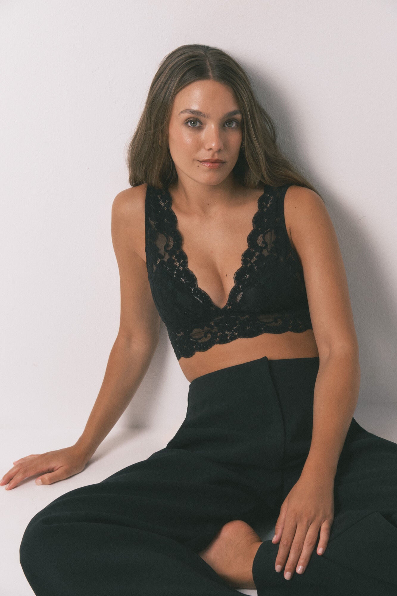 Women Secret_Black_Black Lace Halterneck Bralette Bra_4032912_01_03