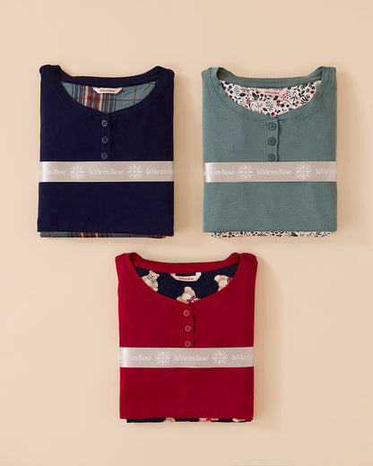 Teddy Bear Print Long Sleeve PJ Set_40400071_p40380_06