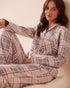 Teddy Bear Print Flannel PJ Set_40400073_P00382_01
