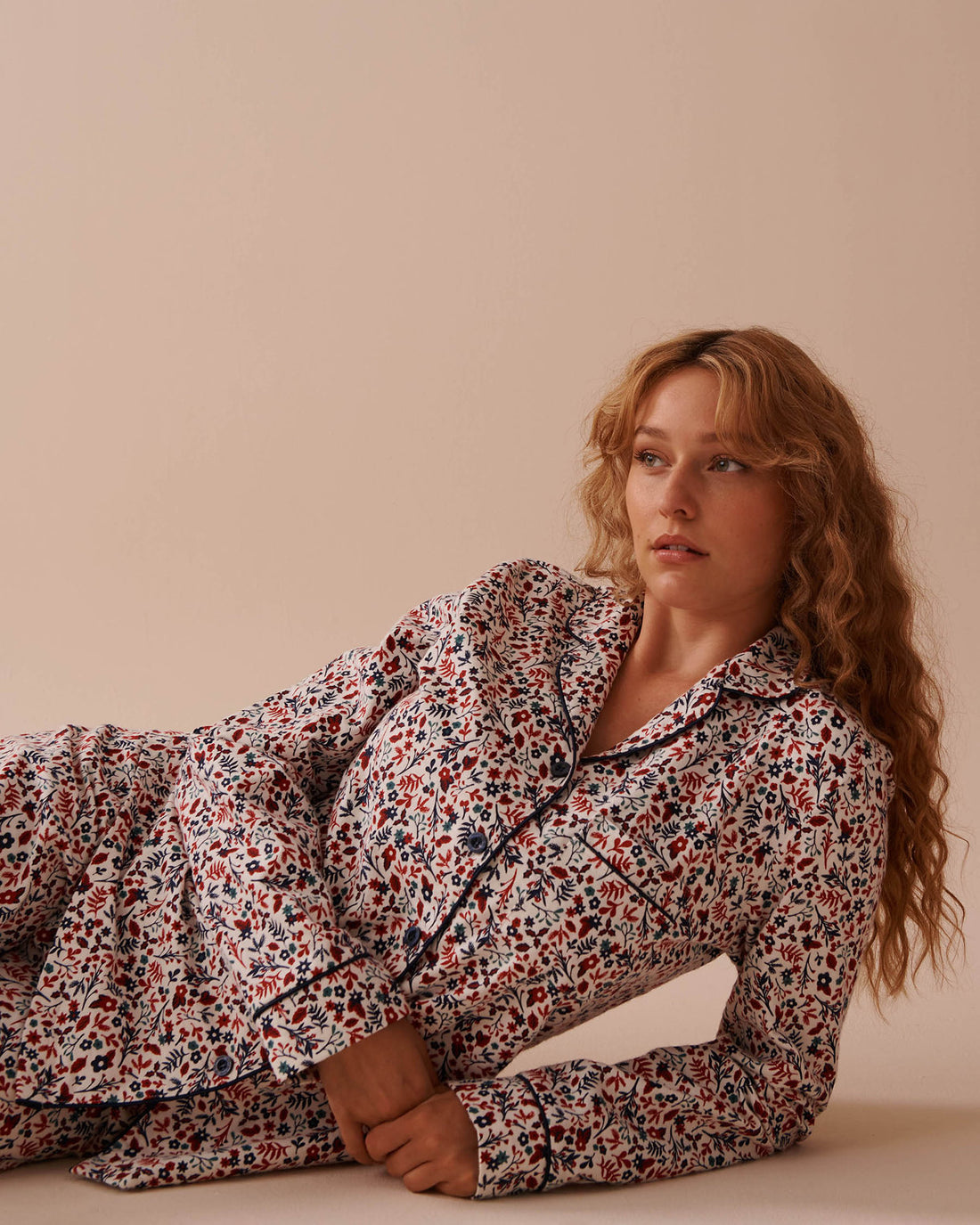 Teddy Bear Print Flannel PJ Set_40400073_P10439_03