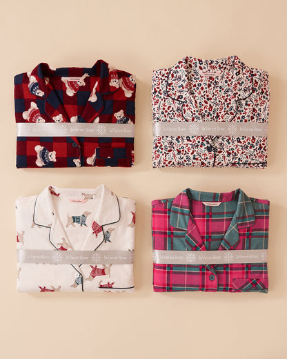 Teddy Bear Print Flannel PJ Set_40400073_P10440_06