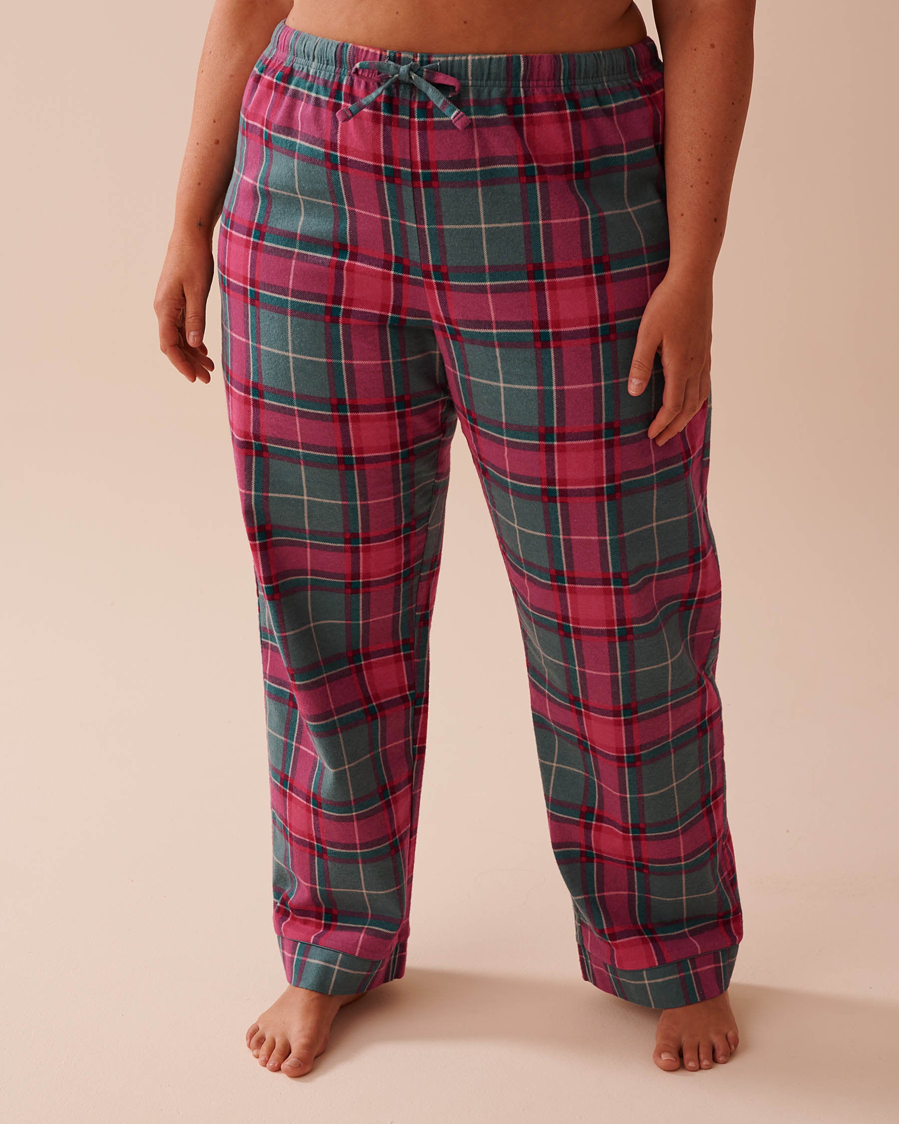 Teddy Bear Print Flannel PJ Set_40400073_P40377_04