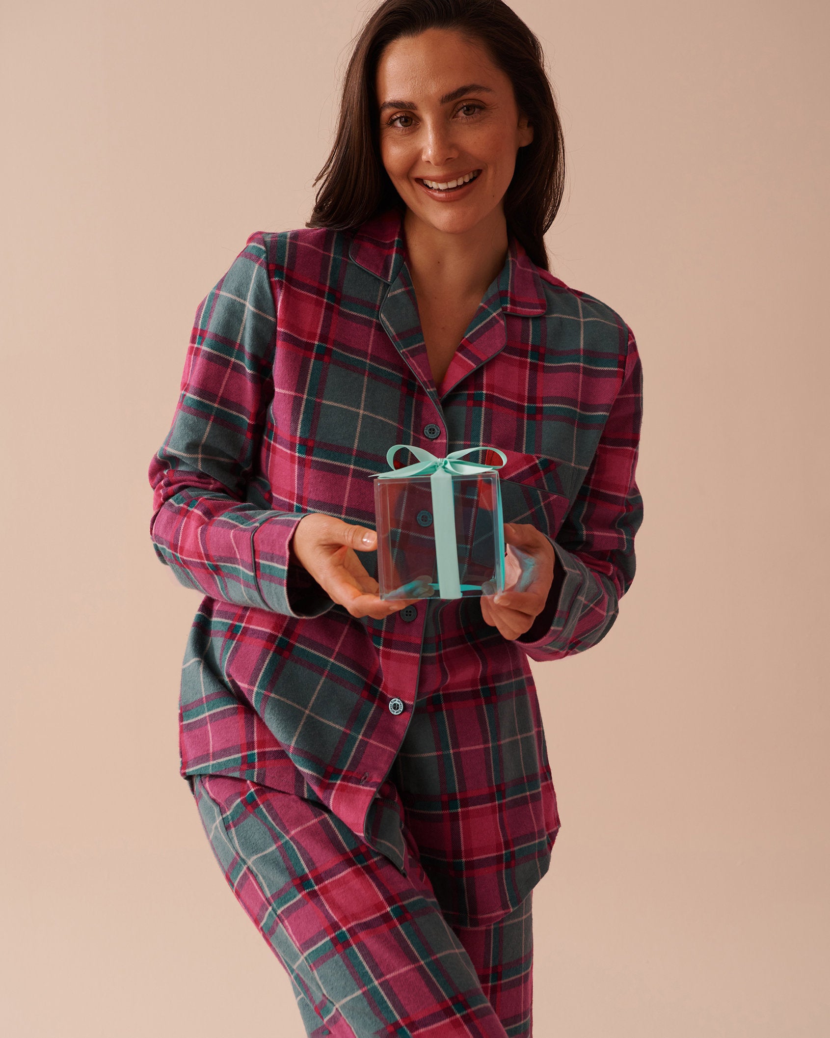 Teddy Bear Print Flannel PJ Set_40400073_P40377_06