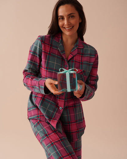Teddy Bear Print Flannel PJ Set_40400073_P40377_06