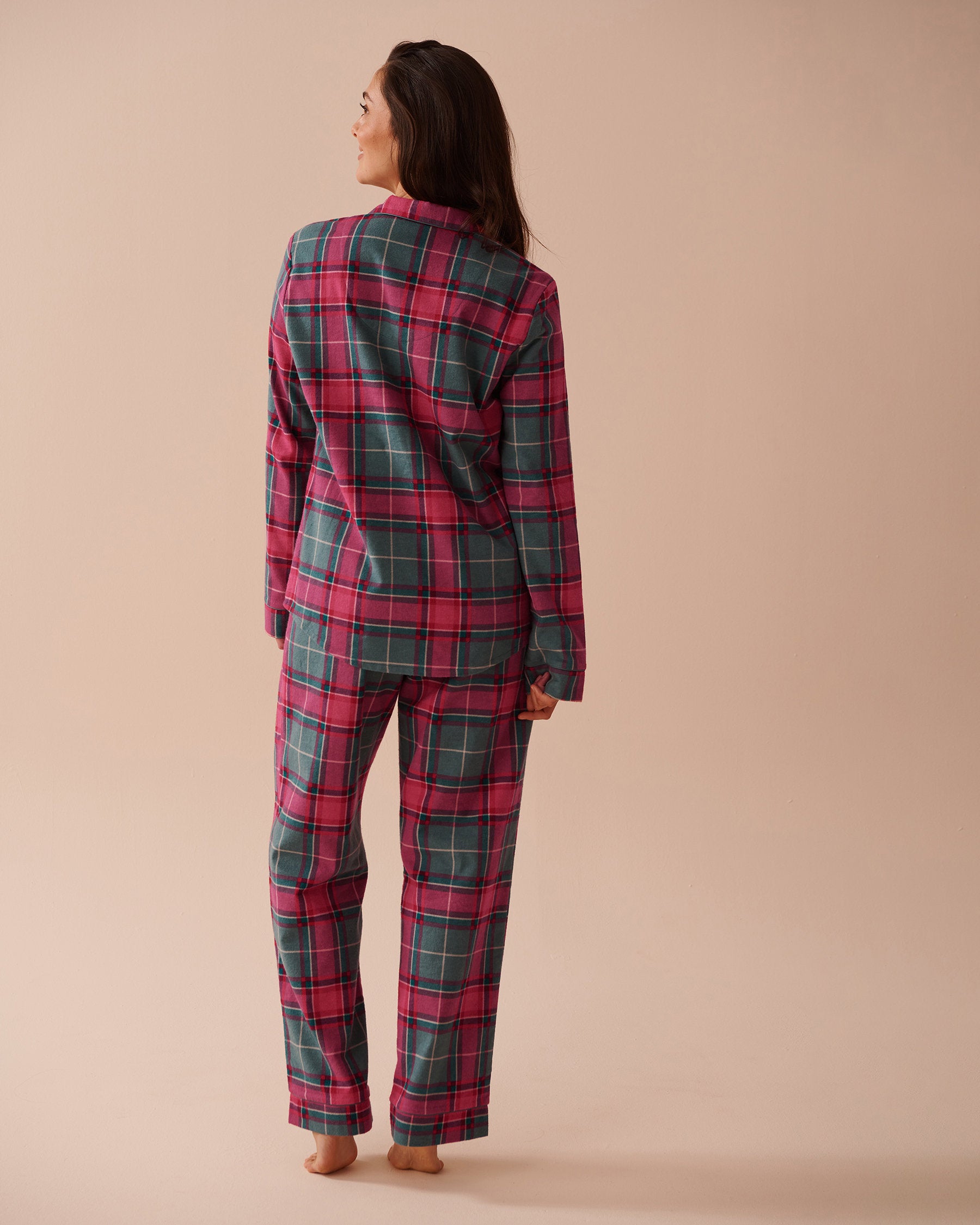 Teddy Bear Print Flannel PJ Set_40400073_P40377_07