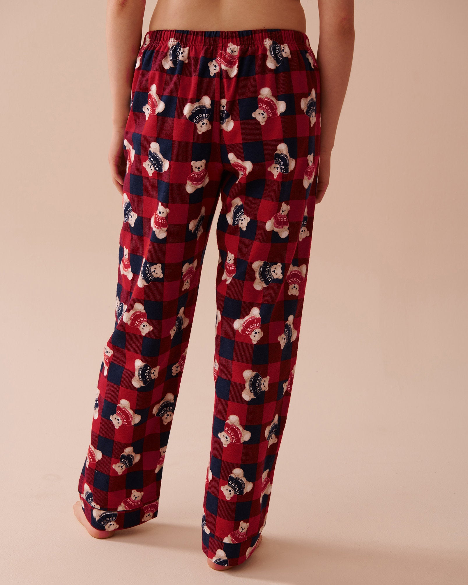 Teddy Bear Print Flannel PJ Set_40400073_P40381_06