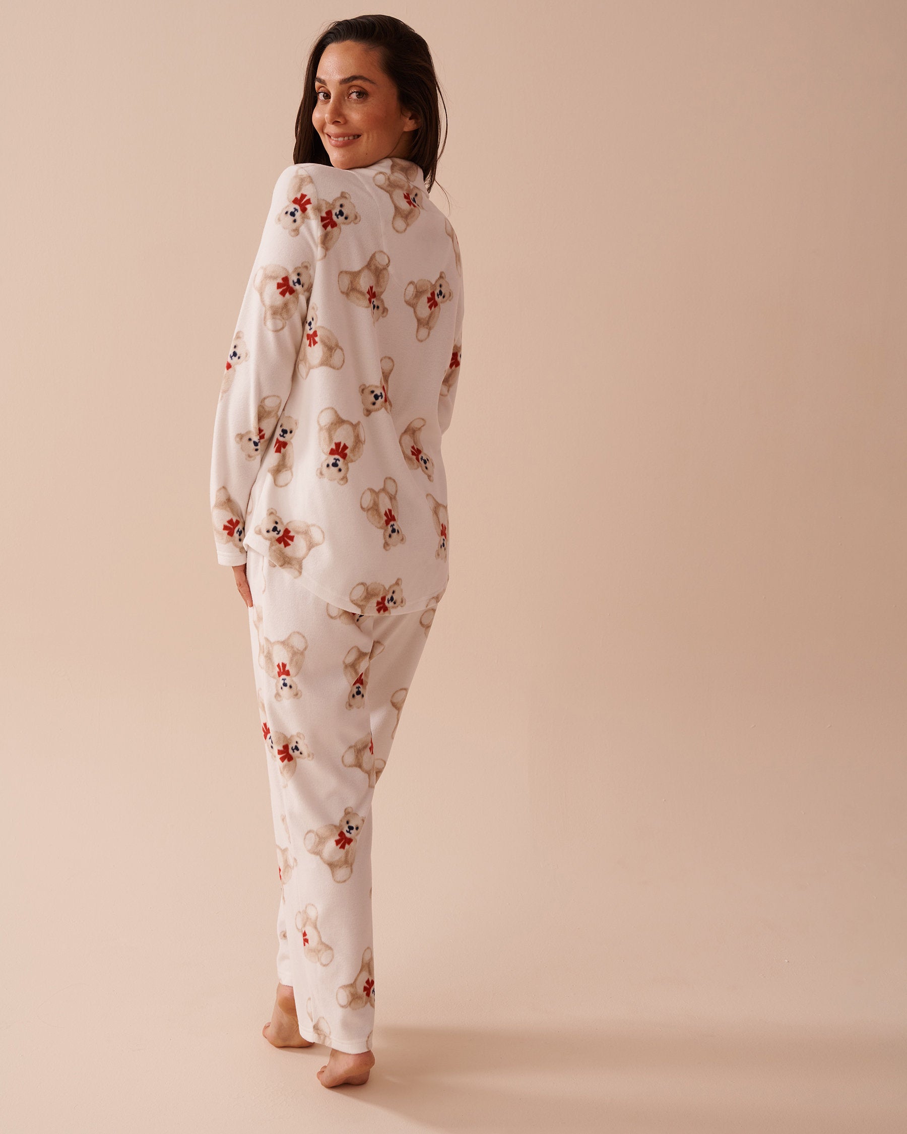 Deer Print Micropolar PJ Set_40400074_P10437_02