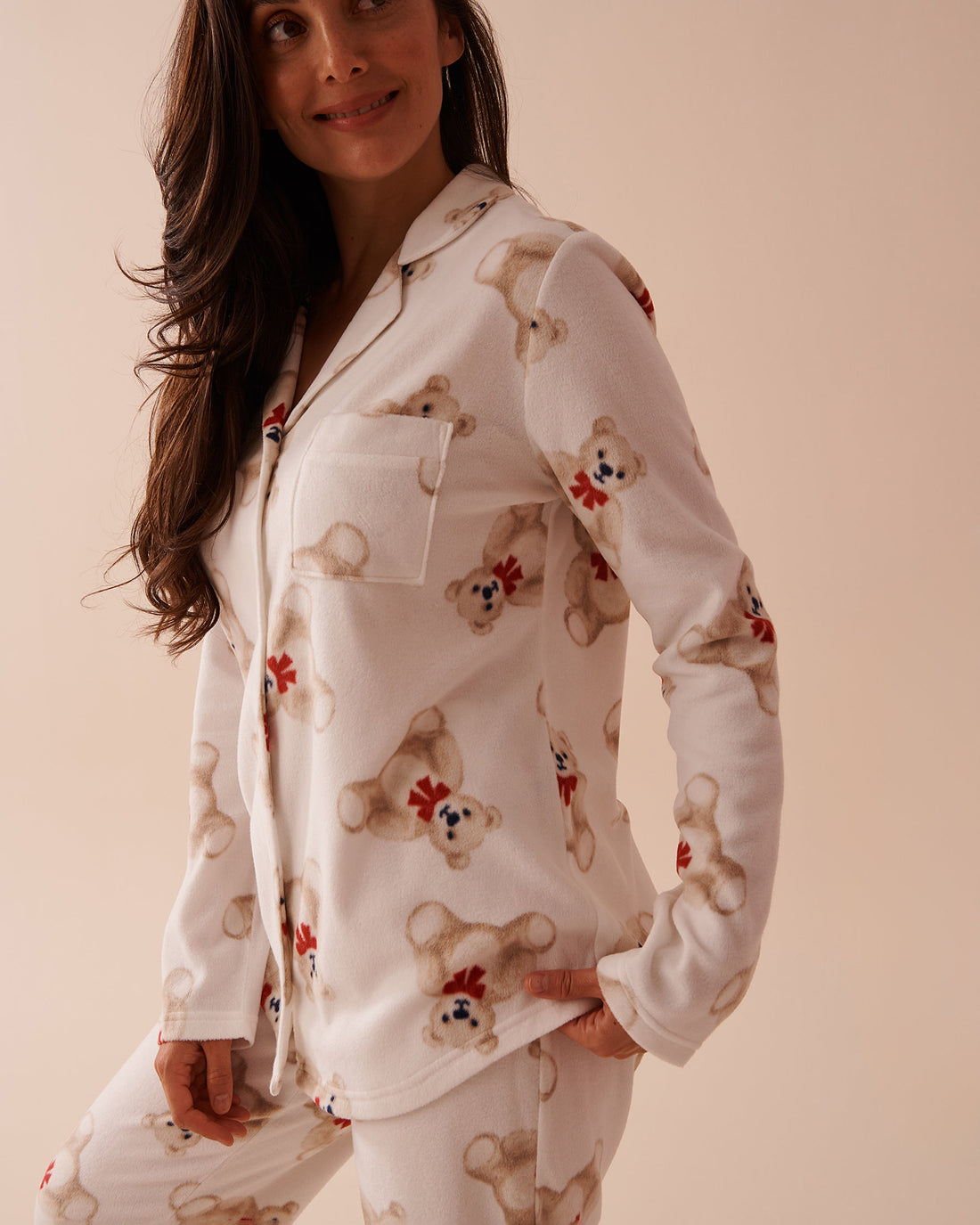 Deer Print Micropolar PJ Set_40400074_P10437_03