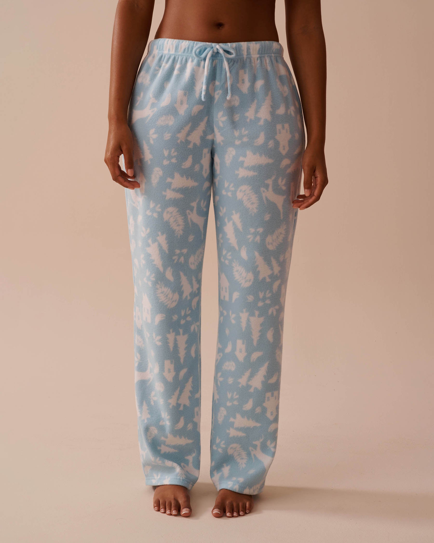 Deer Print Micropolar PJ Set_40400074_P40370_04