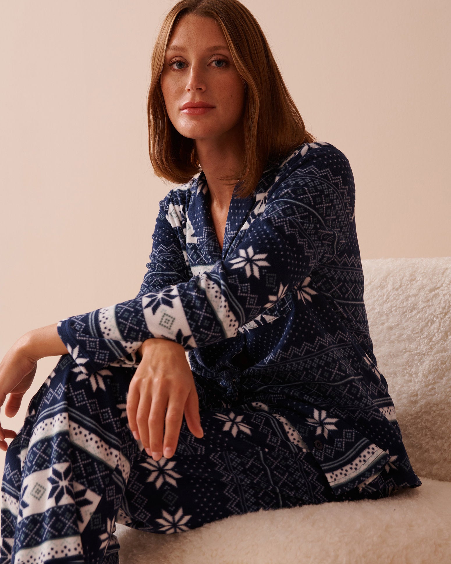 Deer Print Micropolar PJ Set_40400074_P40371_01
