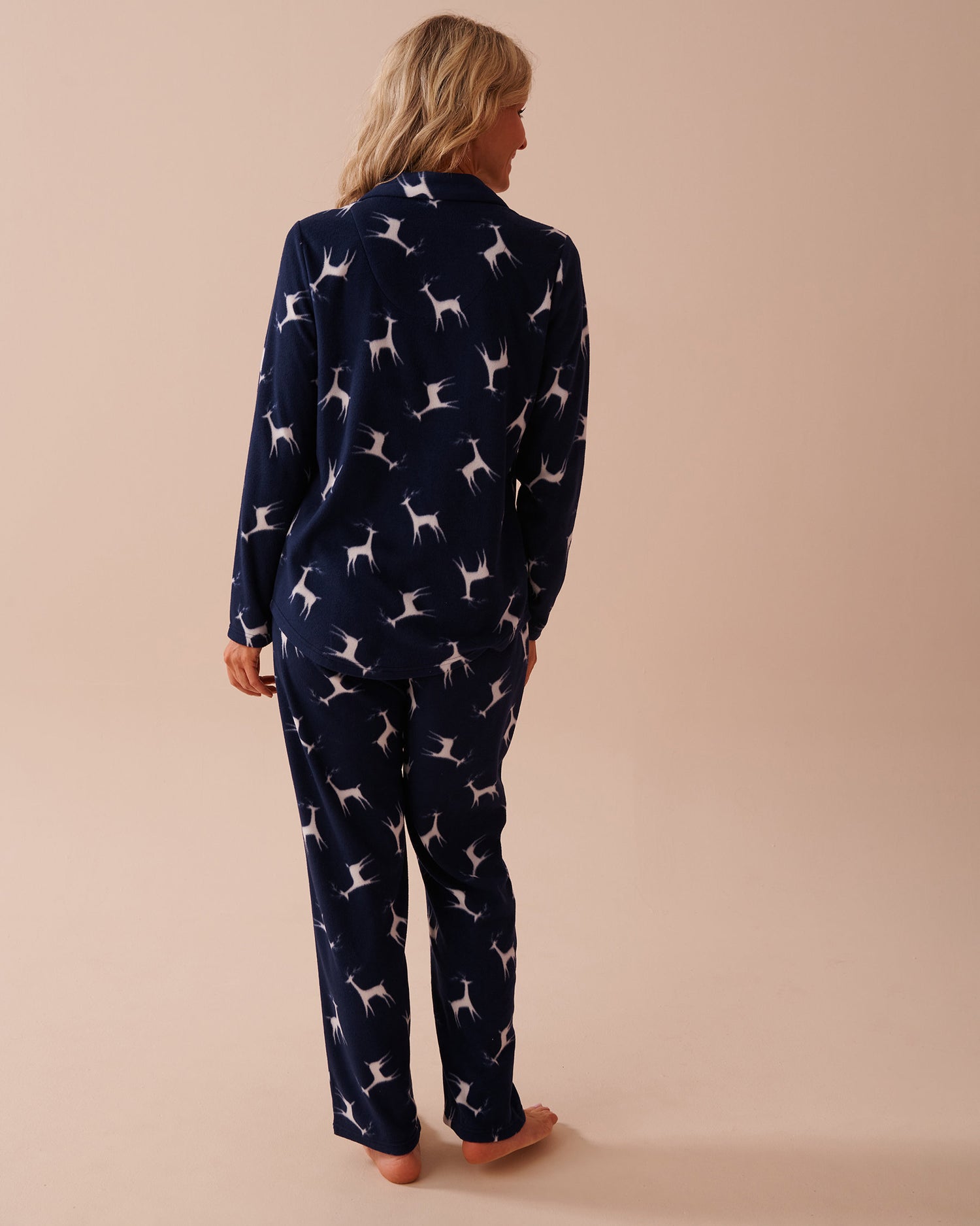 Deer Print Micropolar PJ Set_40400074_P40373_02