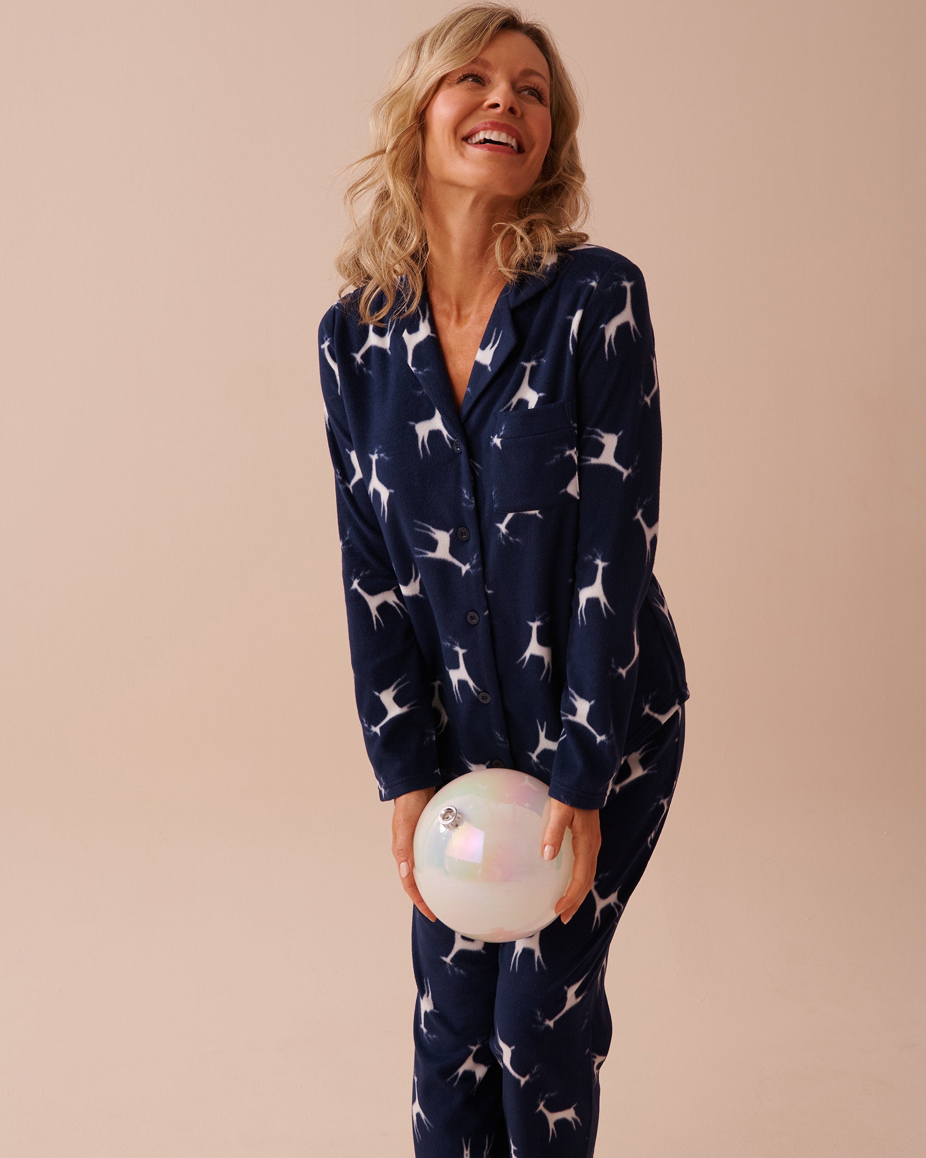 Deer Print Micropolar PJ Set_40400074_P40373_03