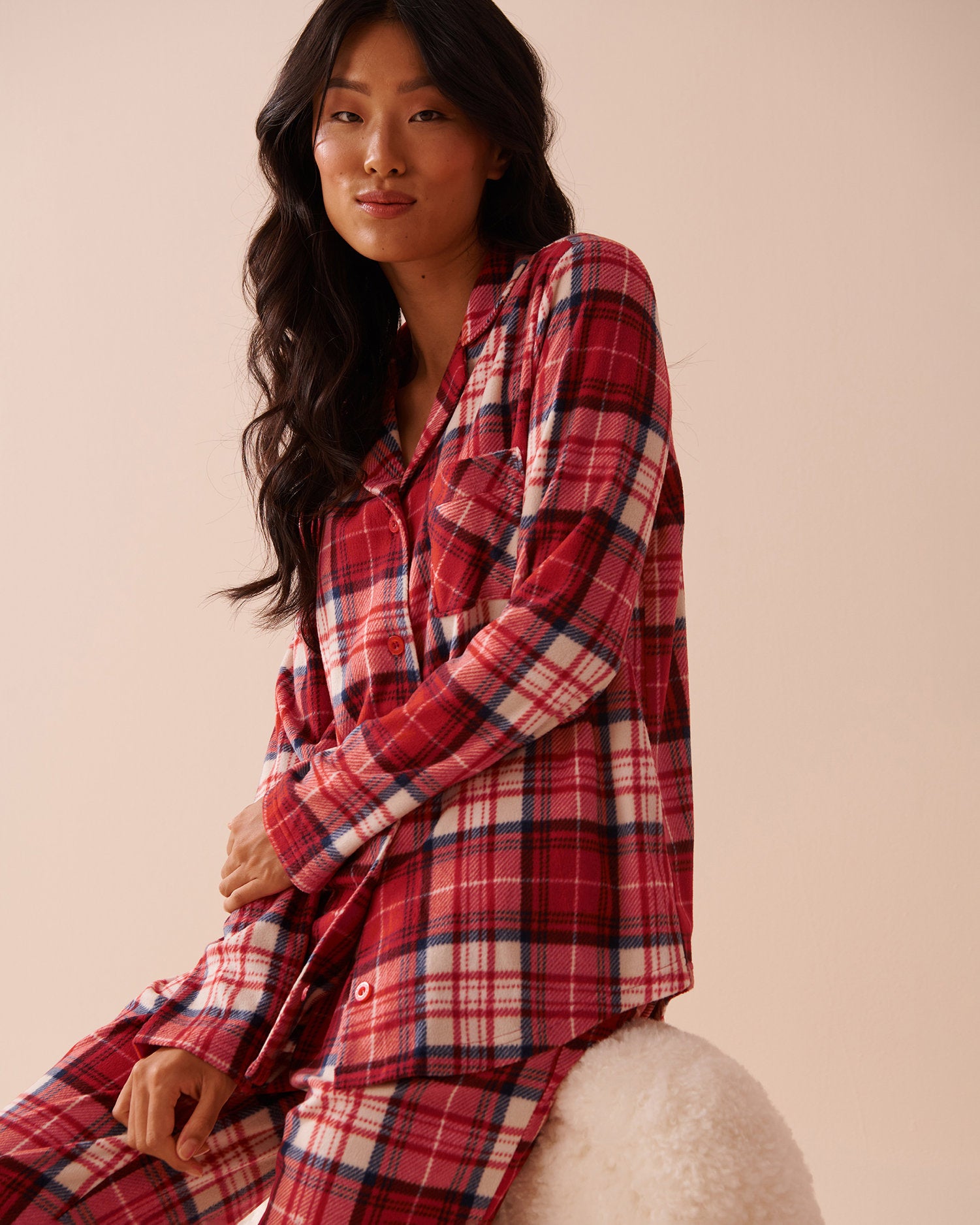 Deer Print Micropolar PJ Set_40400074_p60284_03