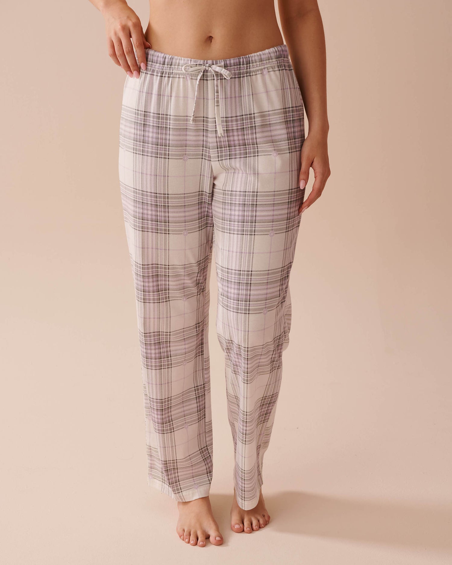 Blue Plaid Cotton PJ Set_40400075_P10442_04