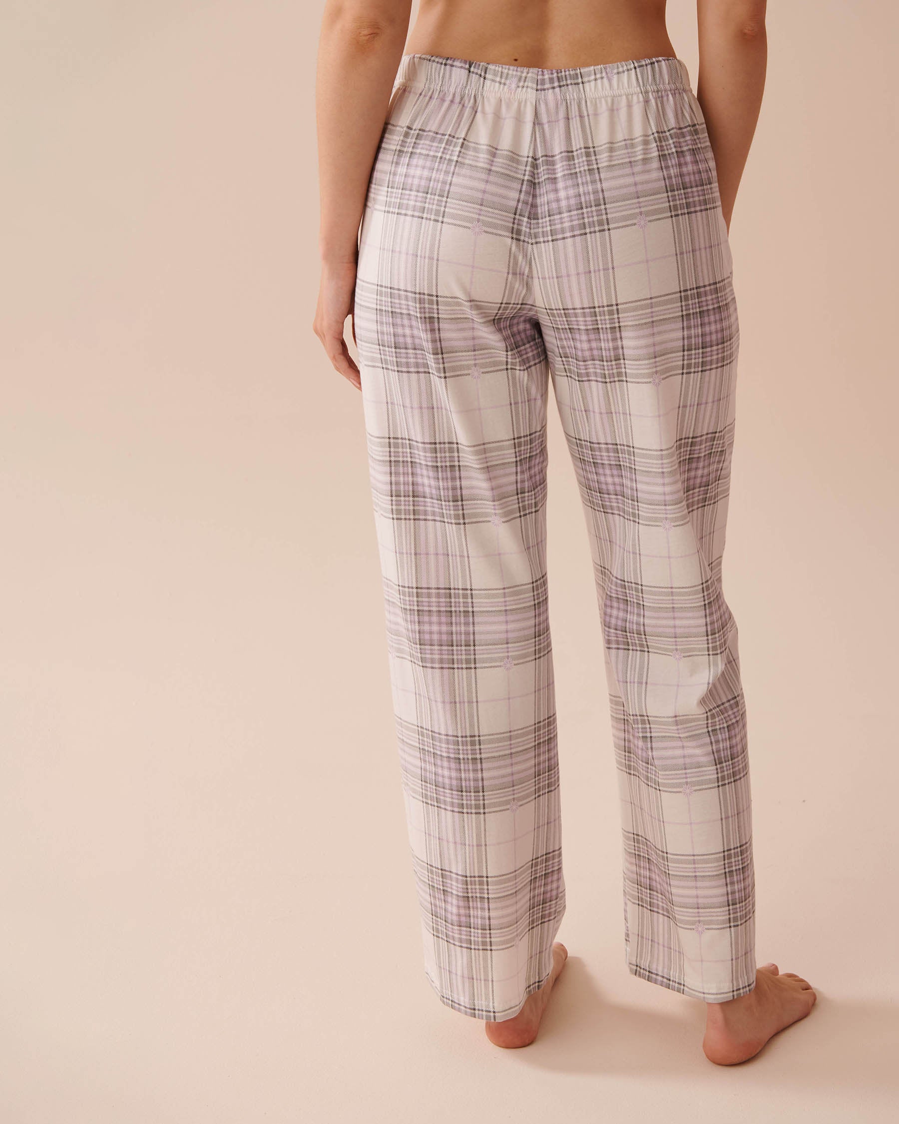Blue Plaid Cotton PJ Set_40400075_P10442_05
