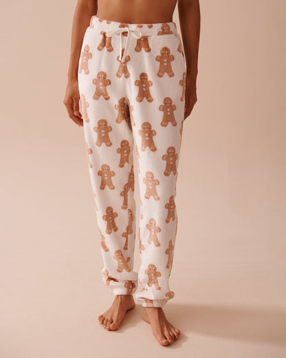 Gingerbread Print Soft Plush PJ Set_40400077_P10452_04